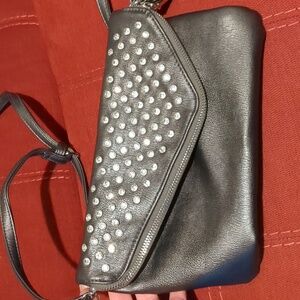 Silver crossbody purse